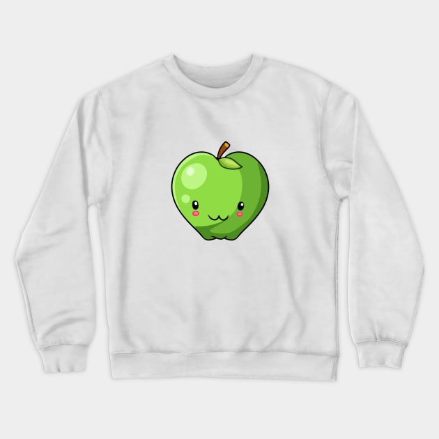 Kawaii apple fruit Crewneck Sweatshirt by Japanese Designs